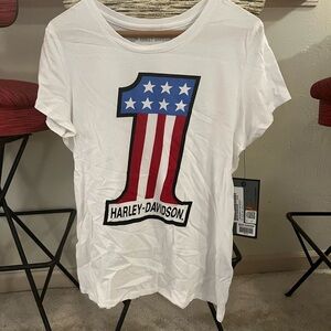 Harley-Davidson retro White #1 T-Shirt
